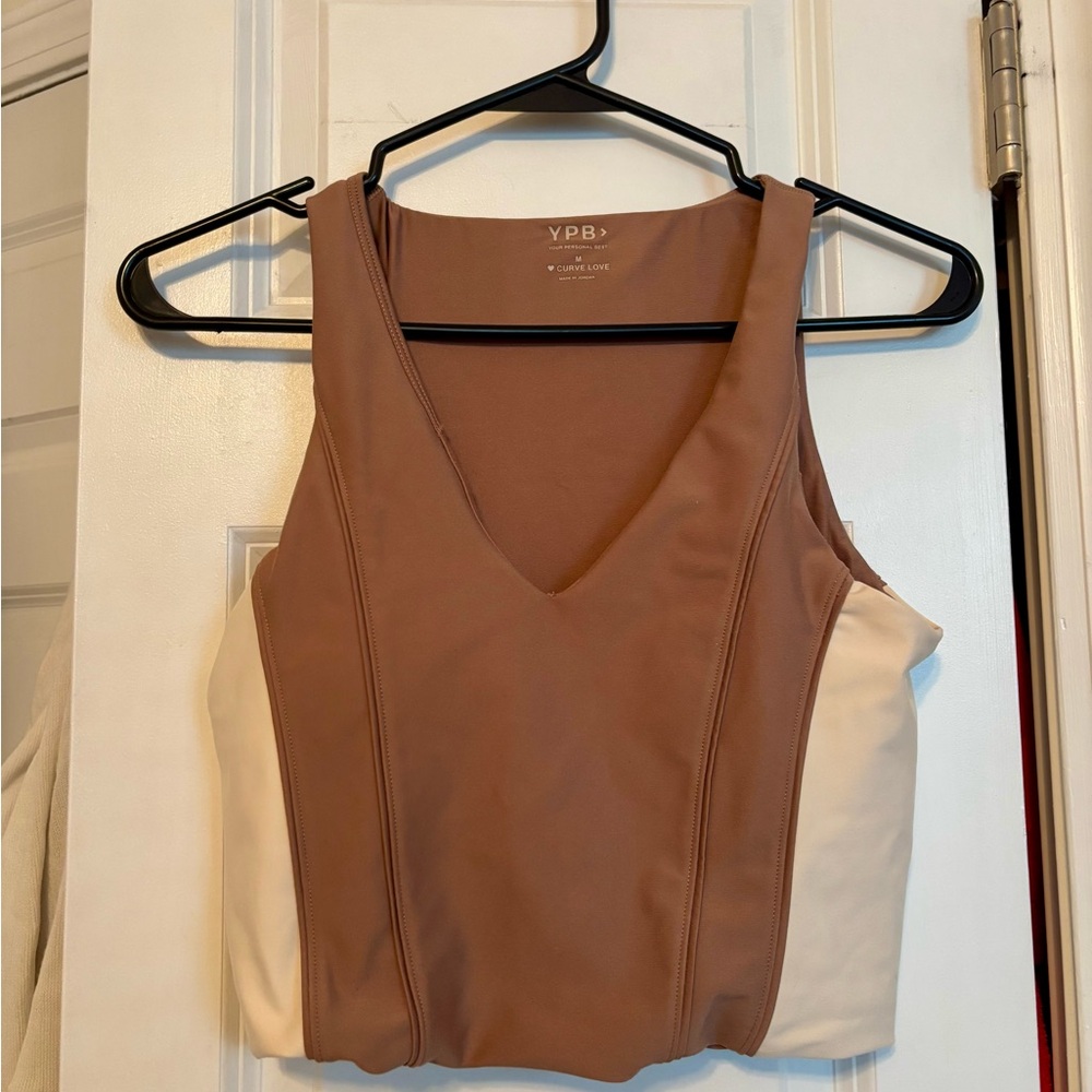 Abercrombie & Fitch YPB Curve Love Corset Slim V-Neck Tank, Size M